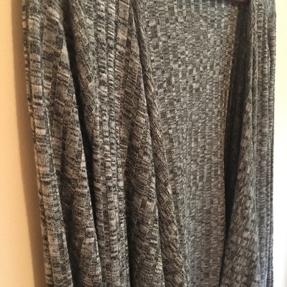 Heather Gray Waterfall Cardigan - Picture 2 of 4